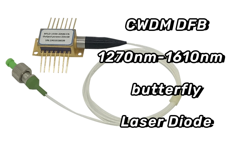 CWDM (1270nm-1610nm) 1625nm 1650nm DFB 14PIN فراشة ليزر ديود